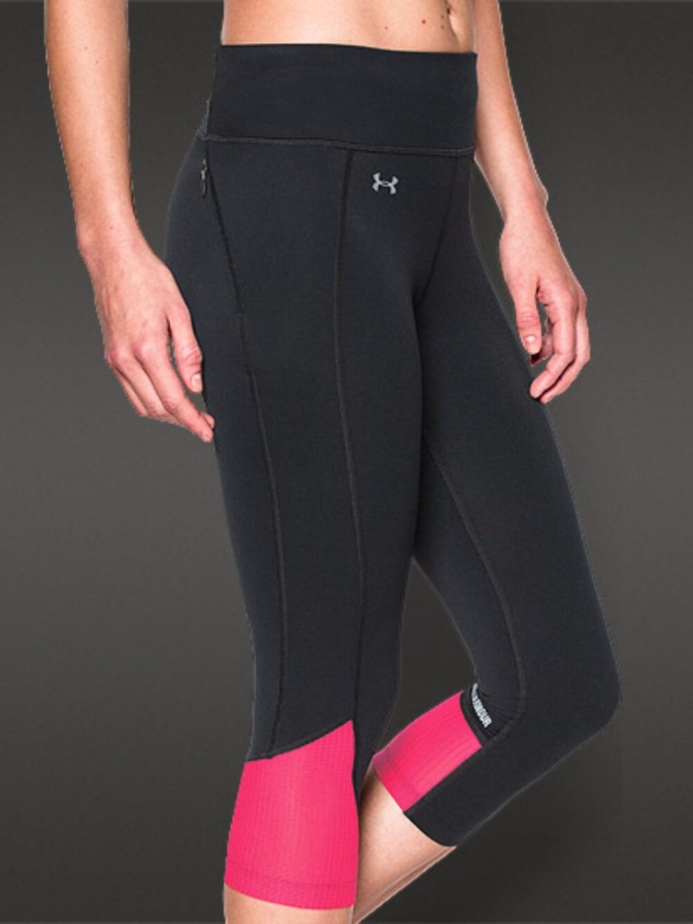 Under Armour Training Pants Women's Size Medium Black Pink Leggings Athletic